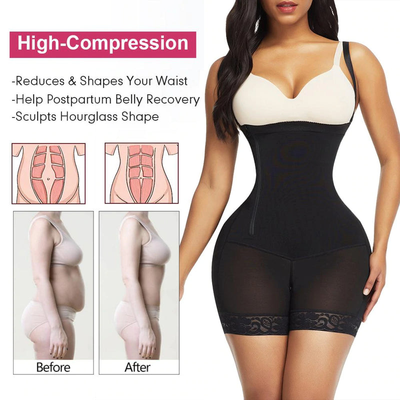 GOYMFK Shapewear for Women Tummy Control Body Shaper Zipper Open